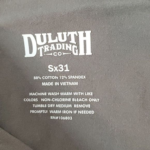 Duluth Trading Company Pull-On Cargo Pants 45022 Drawstring Waist Grey Comfy - Picture 8 of 9